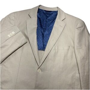 Alan Flusser Sport Coat Unstructured Linen Blend Blazer Mens M 42 Beige Jacket
